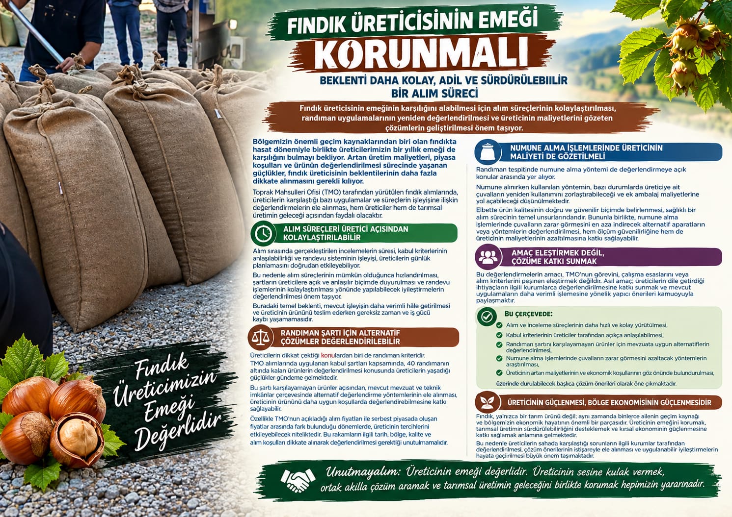 FINDIK ÜRETİCİSİNİN EMEĞİ KORUNMALI